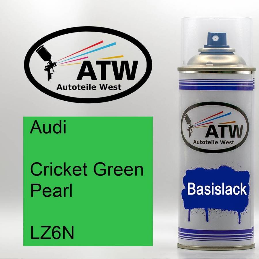 Audi, Cricket Green Pearl, LZ6N: 400ml Sprühdose, von ATW Autoteile West.